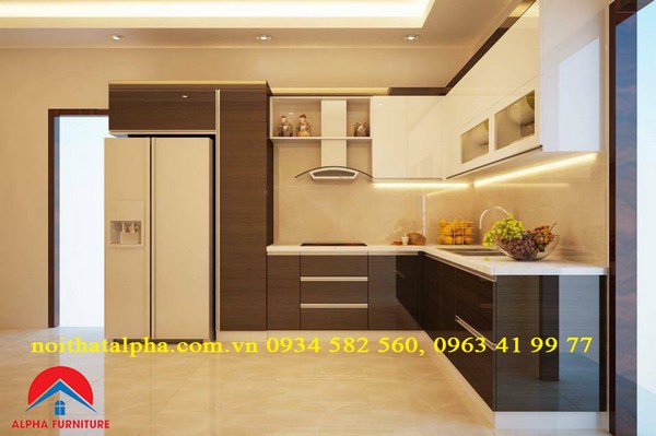 Tủ bếp acrylic đẹp hoàn hảo cho không gian lý tưởng