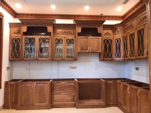 Tủ Bếp Gỗ Sồi Nga MS24-Chung cư Shunshine Center Từ Liêm