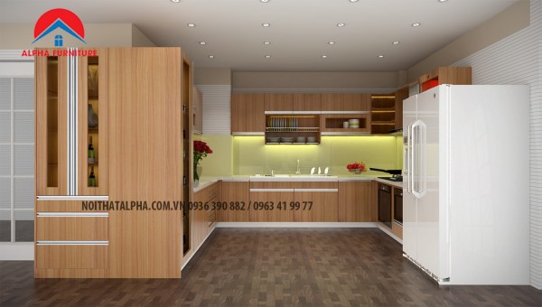 Tủ Bếp Gỗ Veneer MS05